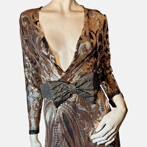 Elegant Sheer Sequined/Shimmering Long Cardigan
